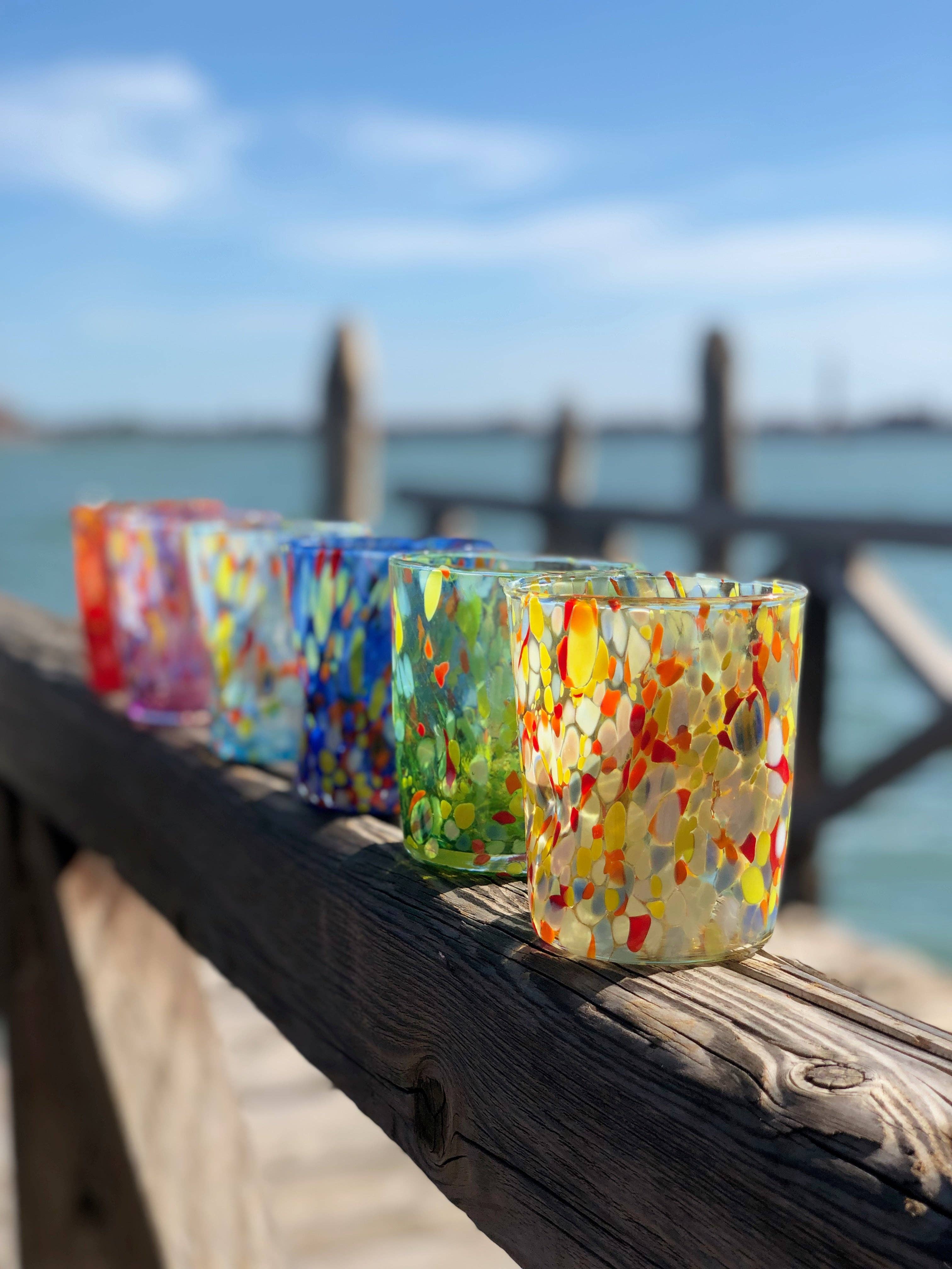 Bicchieri in Vetro Soffiato di Murano – Colori di Murano