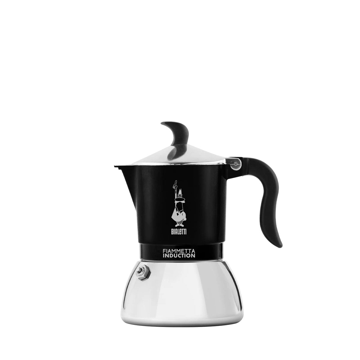 Bialetti Caffettiera Fiammetta Induction, 2 Tazze (100 ml), Adatta a Tutti i Piani Cottura, Design Elegante, Rosso