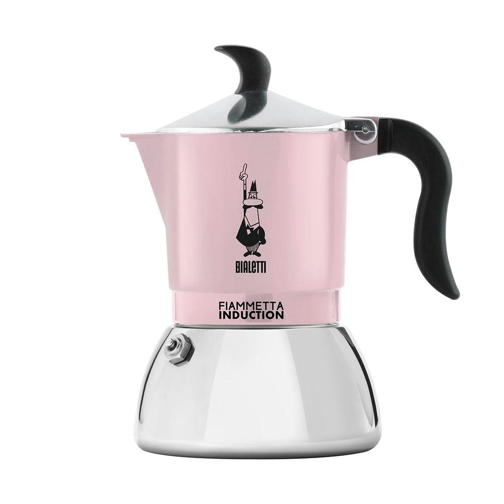 Bialetti Caffettiera Fiammetta Induction, 2 Tazze (100 ml), Adatta a Tutti i Piani Cottura, Design Elegante, Rosso