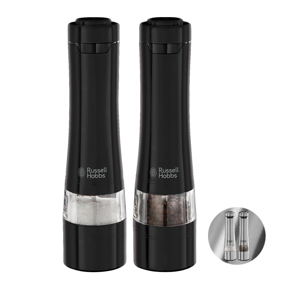 Russell Hobbs Pepper Mill, Electric Salt and Pepper Mill, Ceramic Grinder
