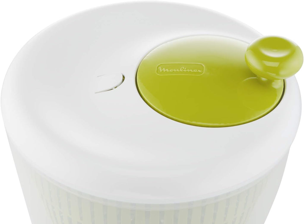 Moulinex Classic Centrifuga per insalata 5 L (5/7 peri), lavabile in lavastoviglie, Essa la insalata in modo semplice e veloce, pulsante stop, prodotto in Francia K1690104, prodotto in Francia