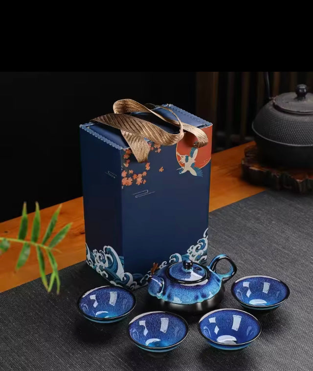 Set di Teiere e Tazze in Ceramica – Servizio da Tè Completo Premium - Infusée