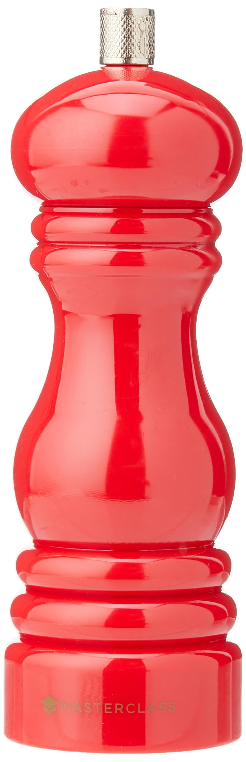 MasterClass 12 cm Pepper Mill or Salt Mill with Interchangeable Cap, Plastic, White