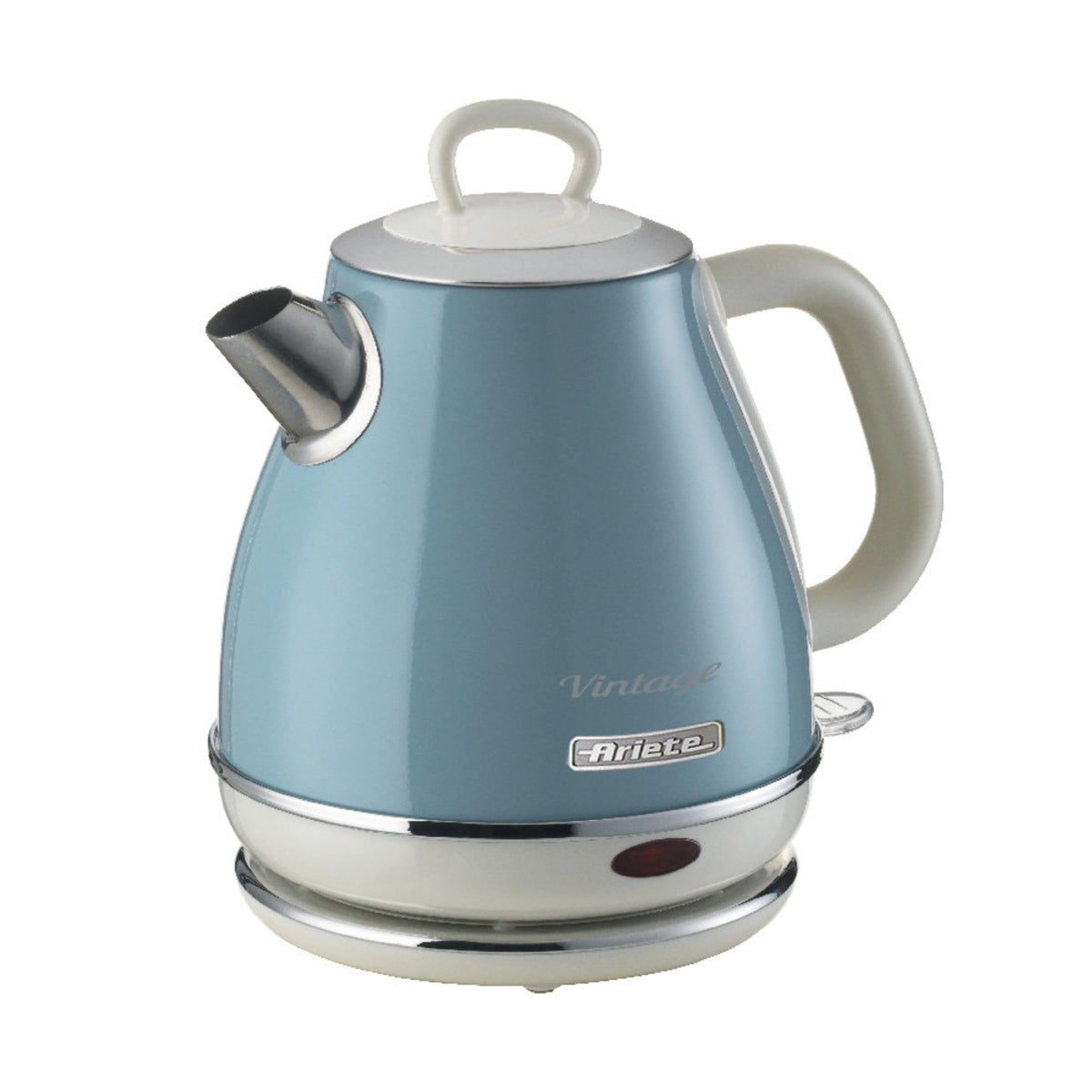 Ariete Vintage 2868 Kettle with Cordless Base 360° Automatic Shut-Off, Capacity 1 L, Stainless Steel, 1600 W, Green