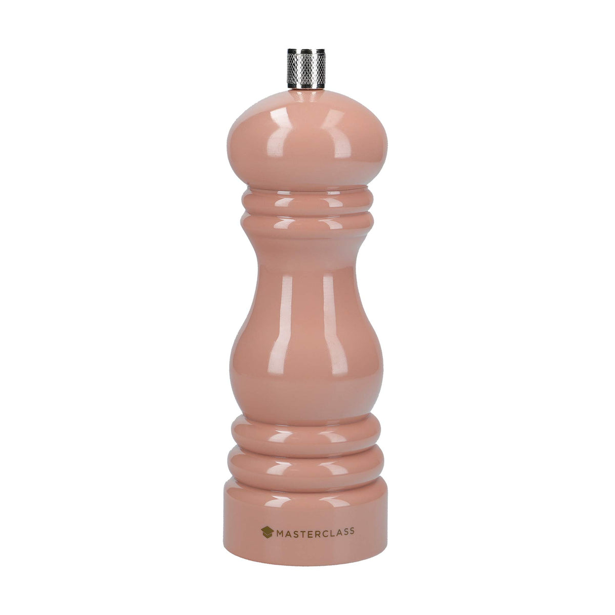 MasterClass 12 cm Pepper Mill or Salt Mill with Interchangeable Cap, Plastic, White