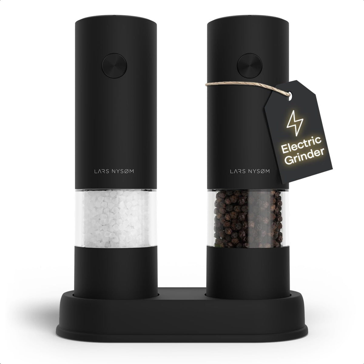 LARS NYSØM Electric Salt and Pepper Mill - Automatic - Salt and Pepper