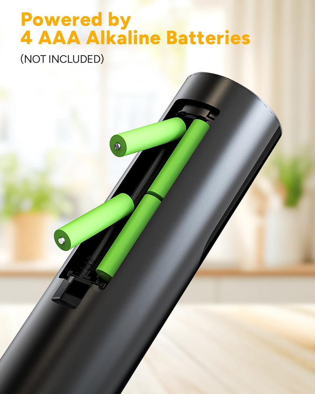 Electric Salt and Pepper Grinder - Top Filling, 5 Levels - Large Capacity 120ml - Set of 2 Battery Operated Pepper Mills - Complete with Base and White LED Light