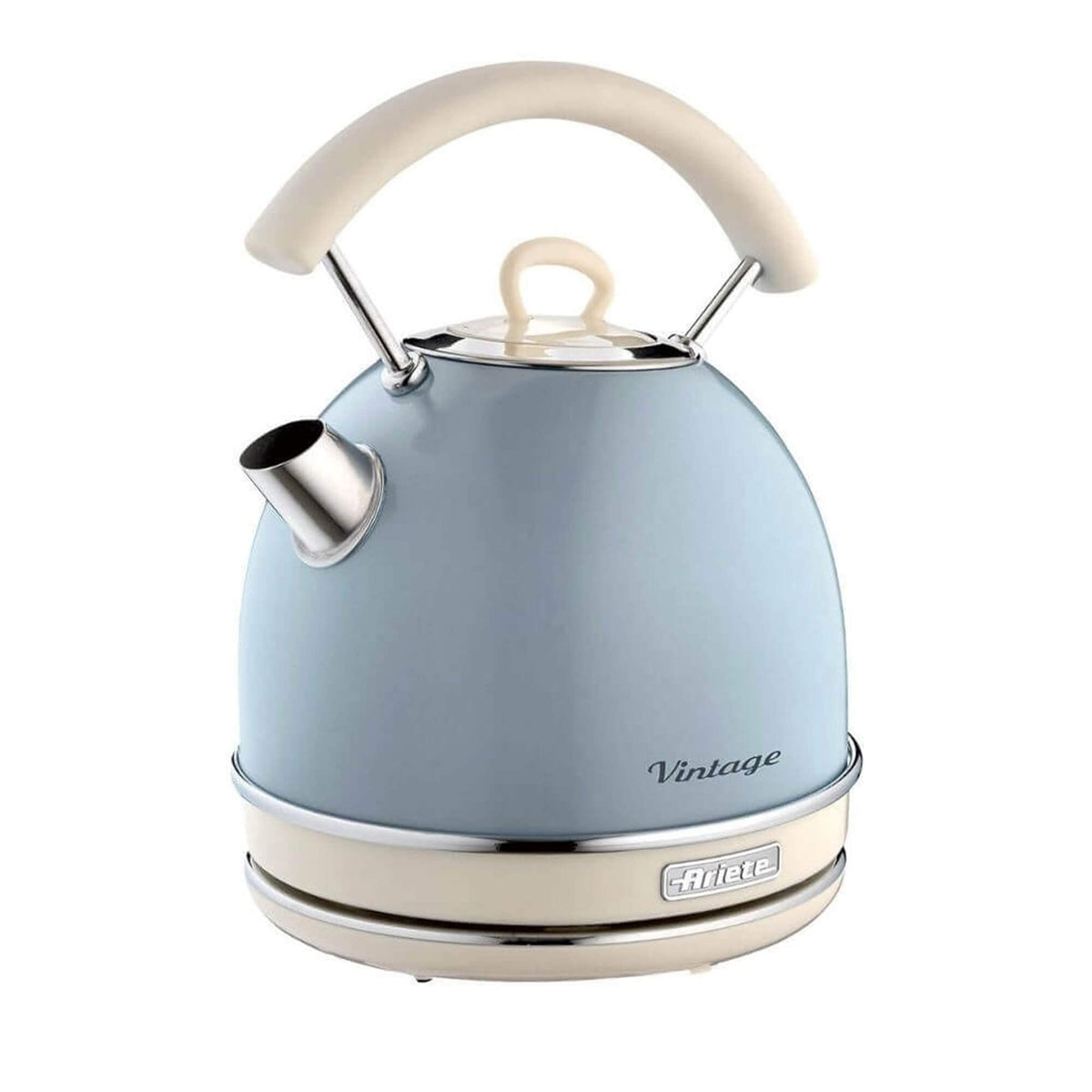Ariete Vintage 2868 Kettle with Cordless Base 360° Automatic Shut-Off, Capacity 1 L, Stainless Steel, 1600 W, Green