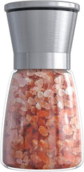 Stainless Steel Pepper Mill with Adjustable Ceramic Manual Crusher Herb Grinder Suitable for Coarse Sea Salt, Peppercorns