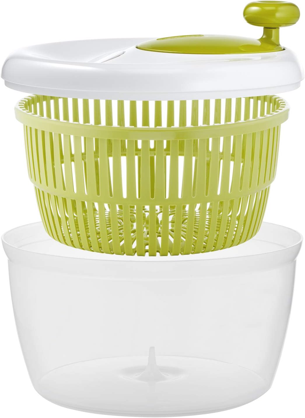Moulinex Classic Centrifuga per insalata 5 L (5/7 peri), lavabile in lavastoviglie, Essa la insalata in modo semplice e veloce, pulsante stop, prodotto in Francia K1690104, prodotto in Francia