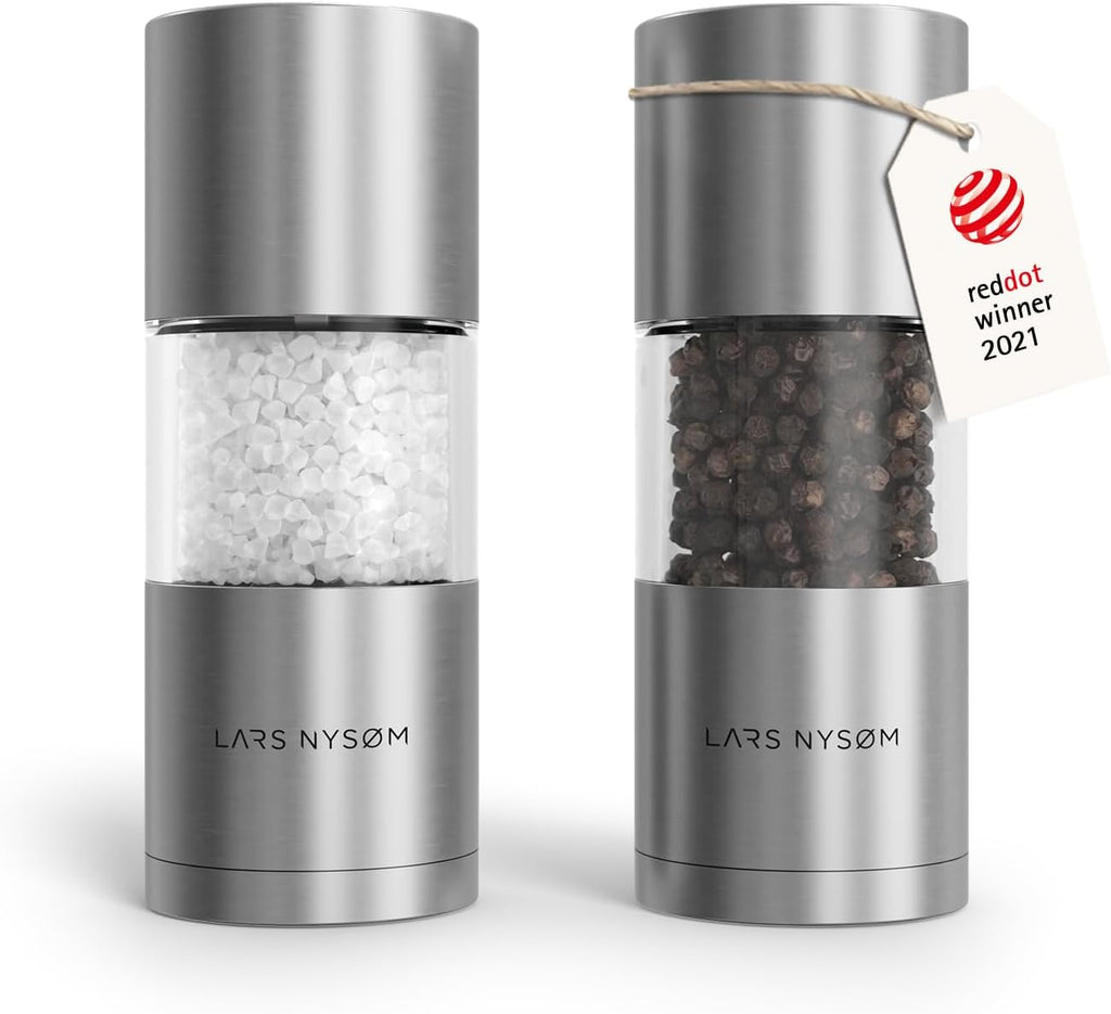 LARS NYSØM Salt and Pepper Mill Set – Manual Salt and Pepper Mill Mill Mill