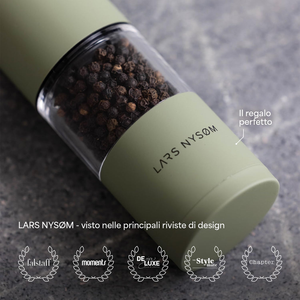 LARS NYSØM Salt and Pepper Mill Set – Manual Salt and Pepper Mill Mill Mill