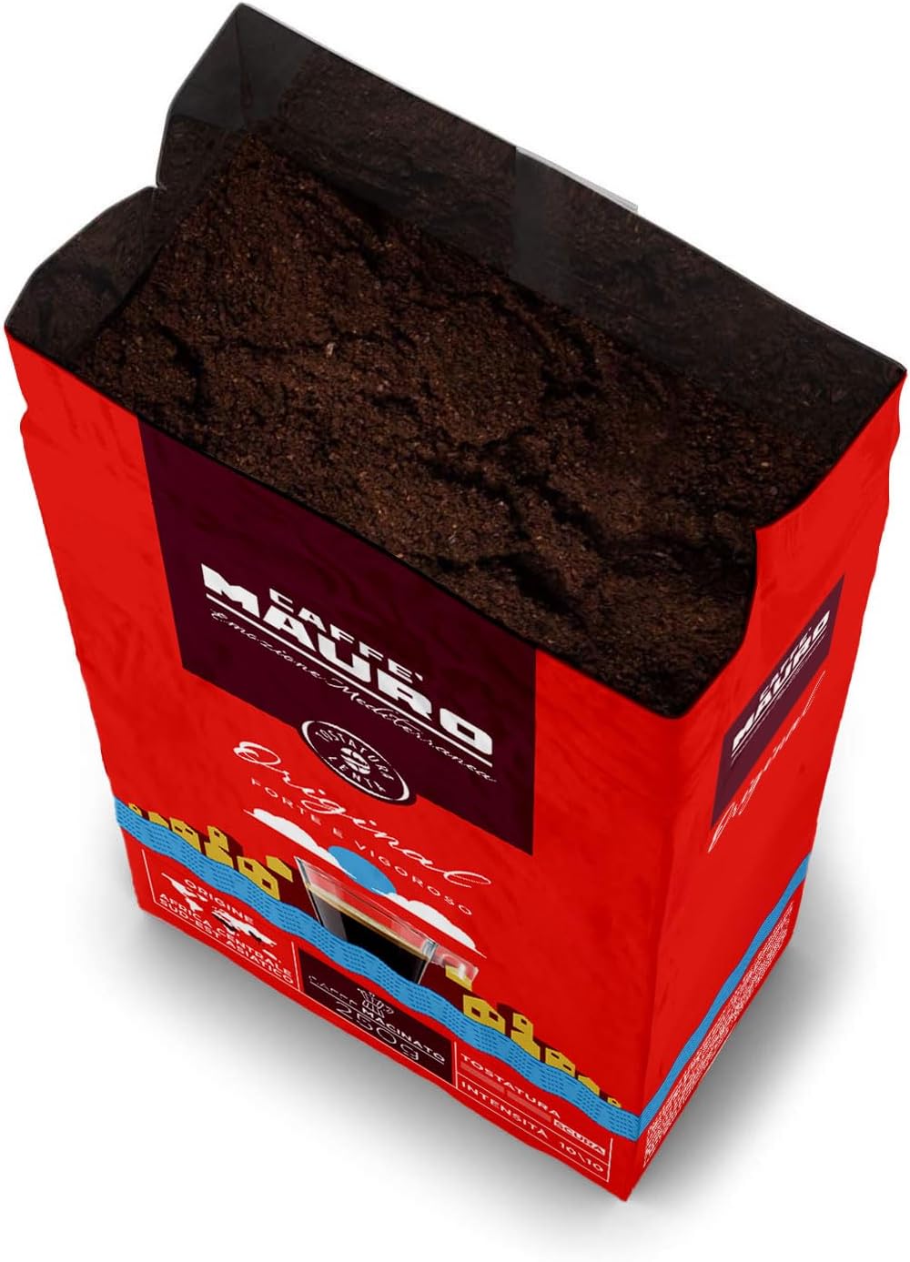 Caffè Mauro Torrefazione miscela Original - Caffè macinato per Moka - Intensità 10/10-4 confezioni da 250g