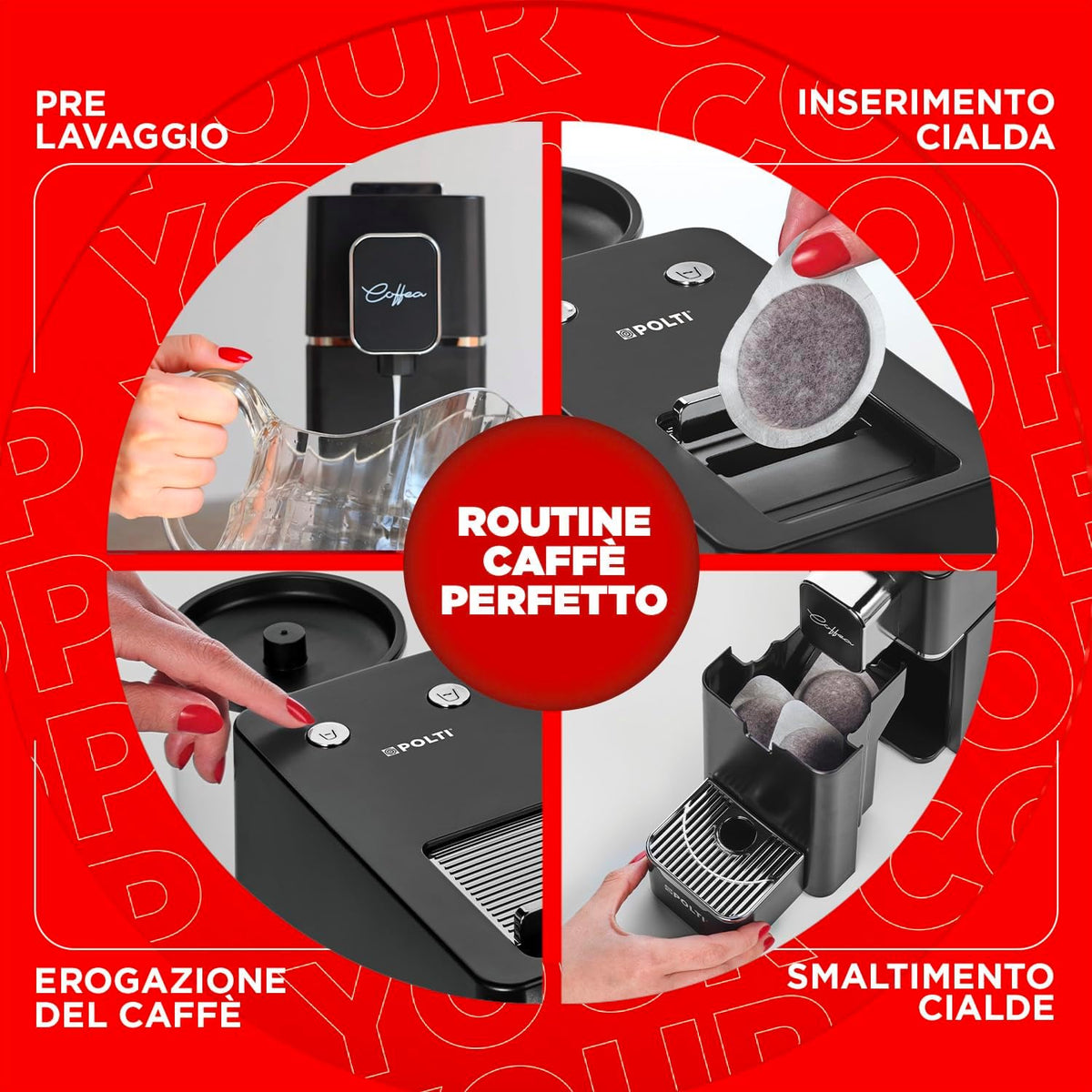 Polti Coffea S15B 44 mm E.S.E. Espresso Coffee Maker