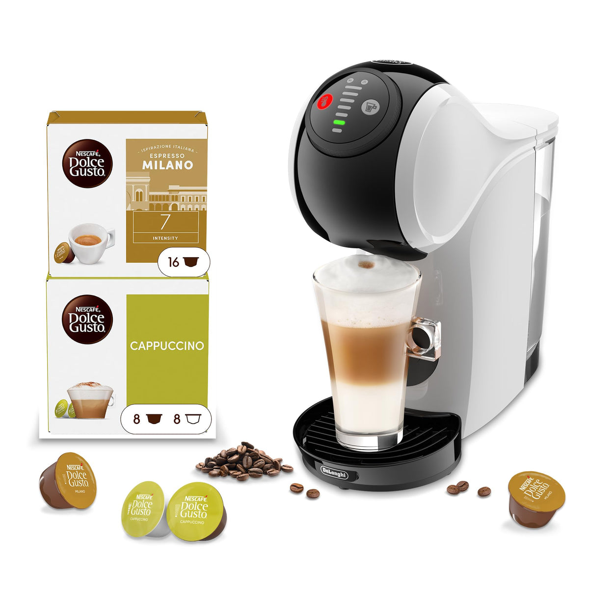 NESCAFÉ DOLCE GUSTO De'Longhi Genio S, Macchina per Caffè Espresso e Altre bevande in capsula, Automatica, Antracite
