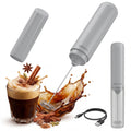 edihome, Montalatte Elettrico per Cappuccino, Frullino Montalatte Portatile, Schiuma Latte Elettrico per Latte e Caffè, Milk Frother Ricaricabile o a Batterie, Veloce e Silenzioso (Batterie, Nero)