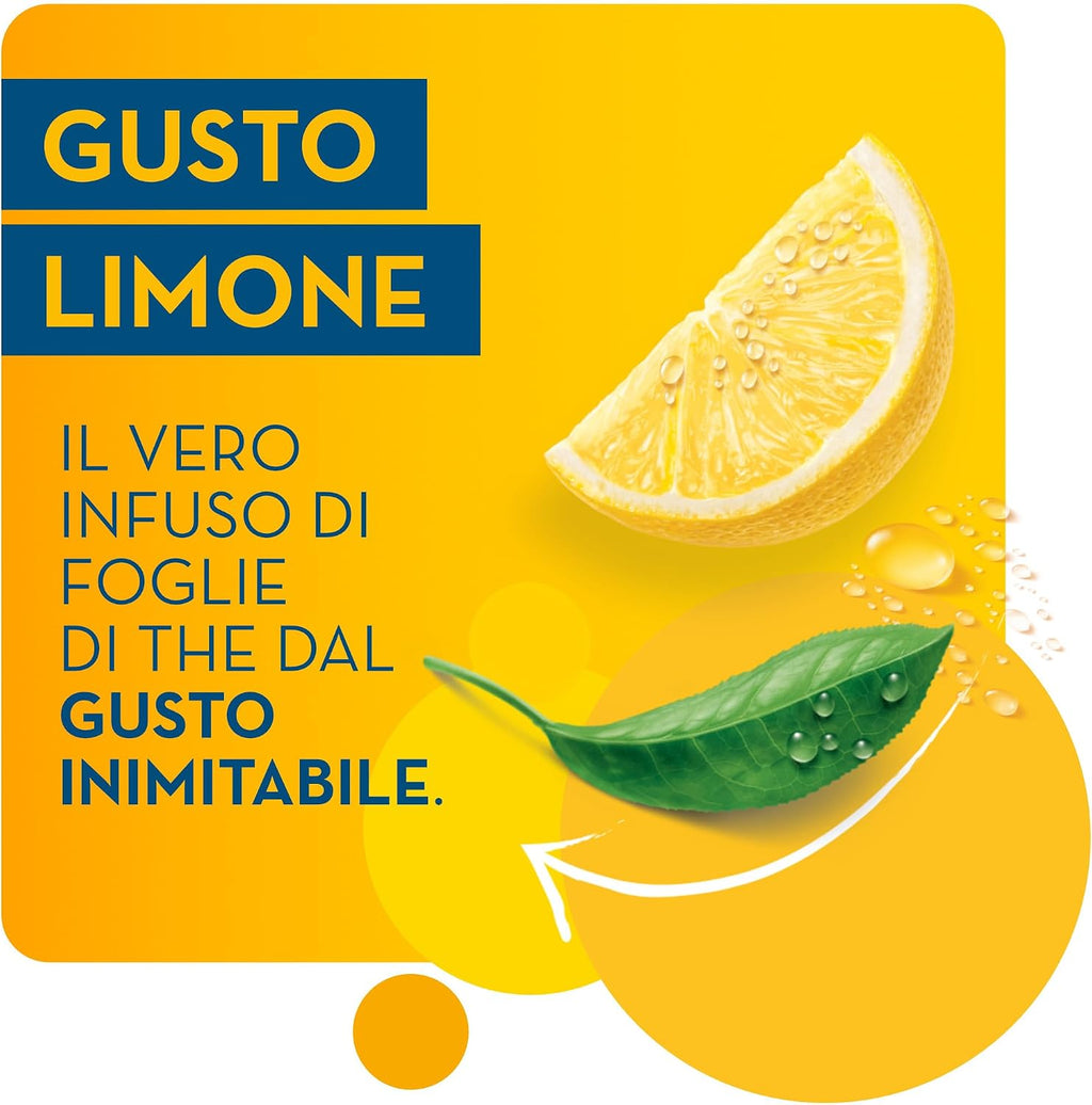 Estathé Limone - The Freddo con Vero Infuso di Foglie di The e Succo di Limone, Bevanda Analcolica Senza Glutine, 3 Bicchierini da 200 ml