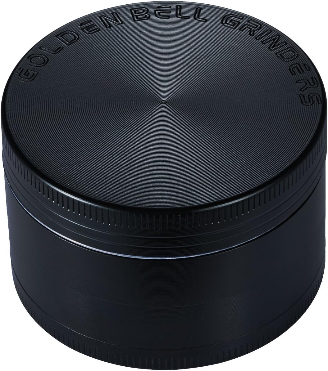 LIHAO Grinder Macina per Spezie e Erbe in Lega di Zinco in 4 pezzi, Nero, Design Ergonomico, 2”(50mm)