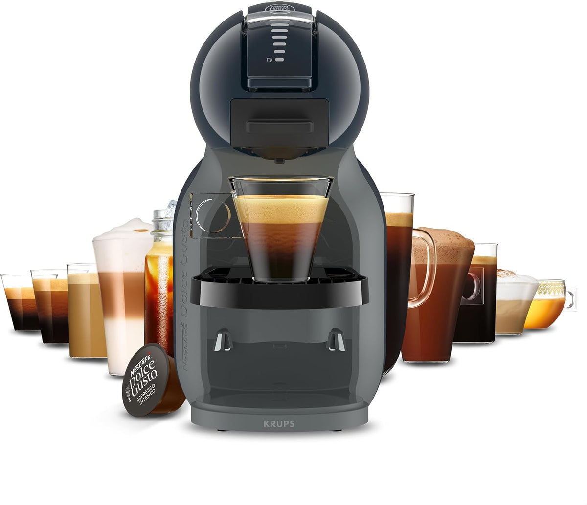 NESCAFÉ DOLCE GUSTO Mini Me 2, Coffee & Beverage Machine, Krups, Anthracite