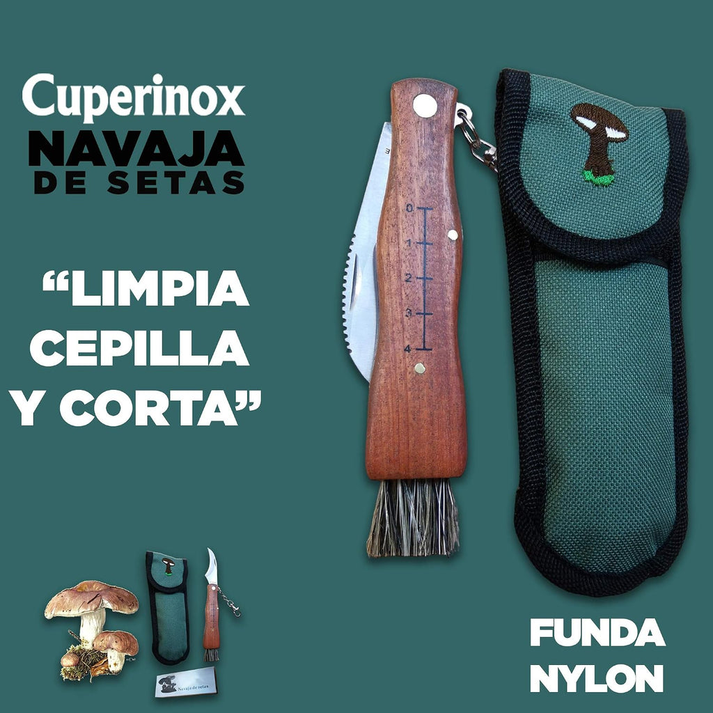 coltello per funghi, in acciaio inox, con custodia, coltello incluso, coltello micologica
