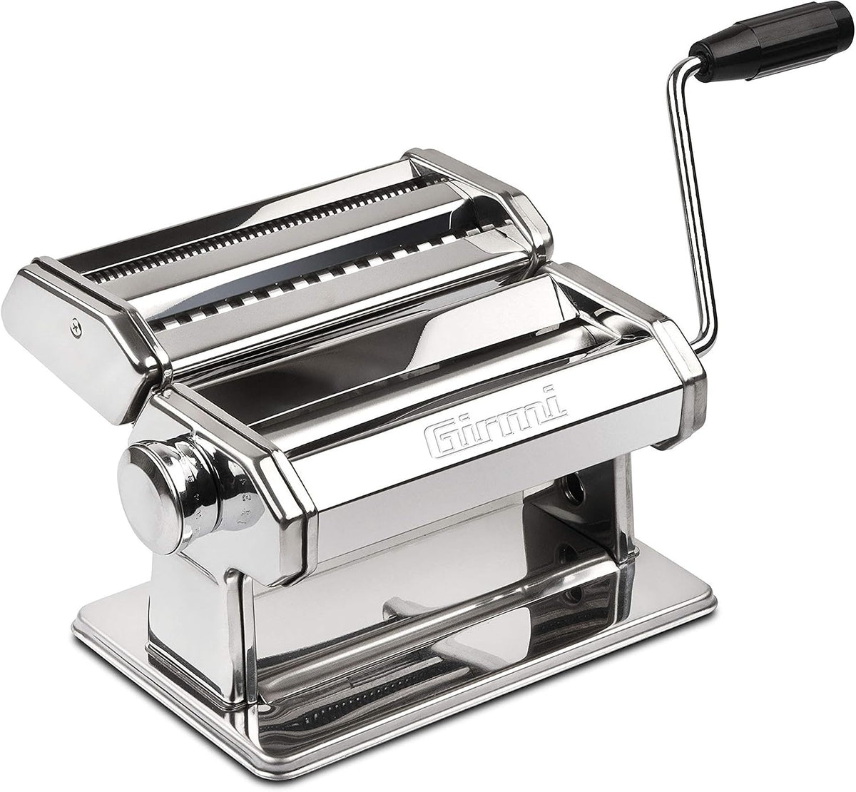 Girmi IM90 Pasta Maker, Stainless Steel, 9 Adjustments, Aluminium Rollers 15 cm, 3 Pasta Formats, Stainless Steel