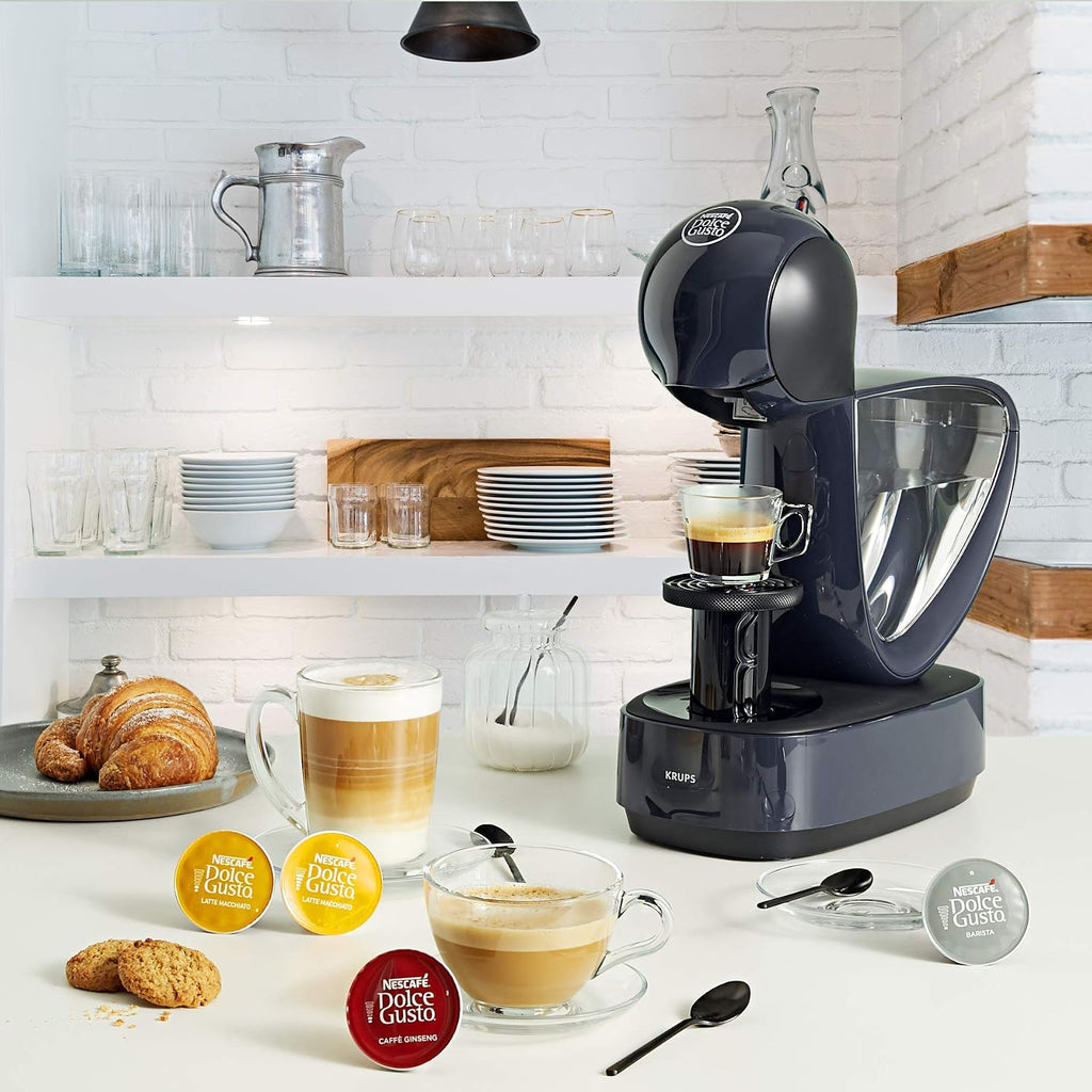 NESCAFÉ DOLCE GUSTO Krups Piccolo XS Macchina per Caffè Espresso e Altre bevande in capsula, Manuale, Grigio e Nero