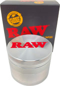 Raw 19330 Grinder-4 Pieces with Shovel, 56 mm, Aluminium