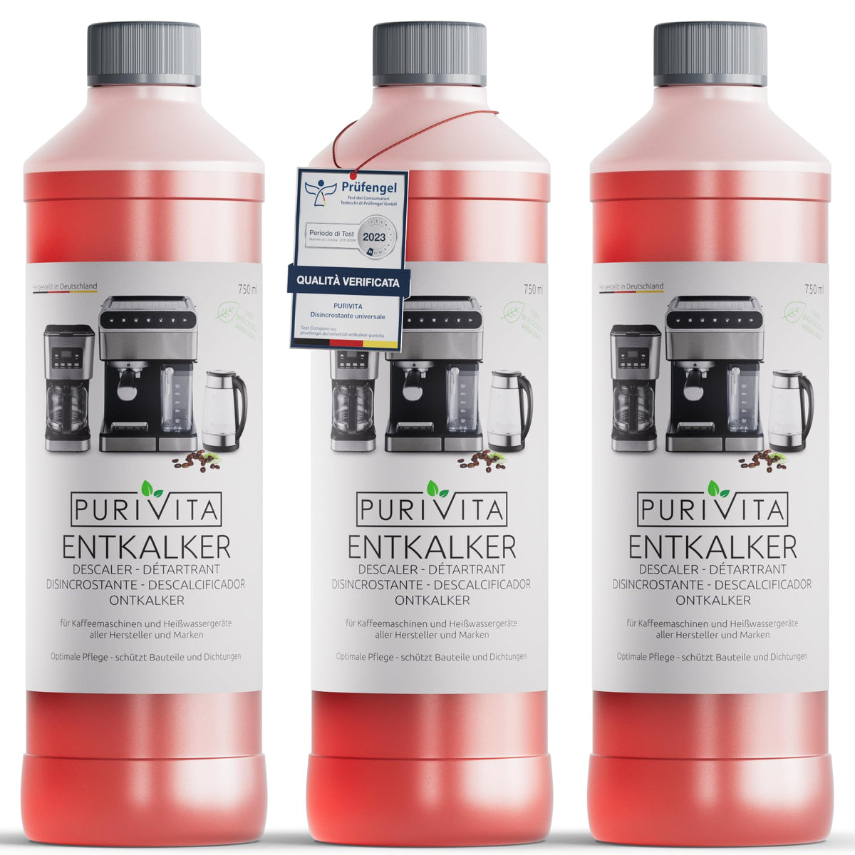 PURIVITA® Decalcificante Universale Macchina Caffè e Bollitore, 500ml