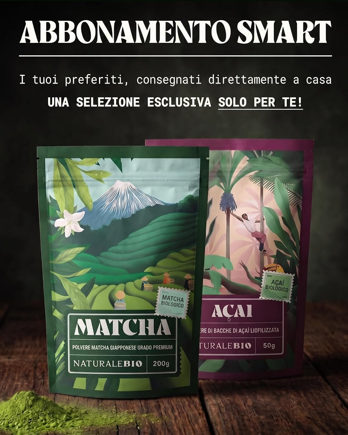 NaturaleBio Matcha Premium Giapponese Bio in Polvere con L-Teanina