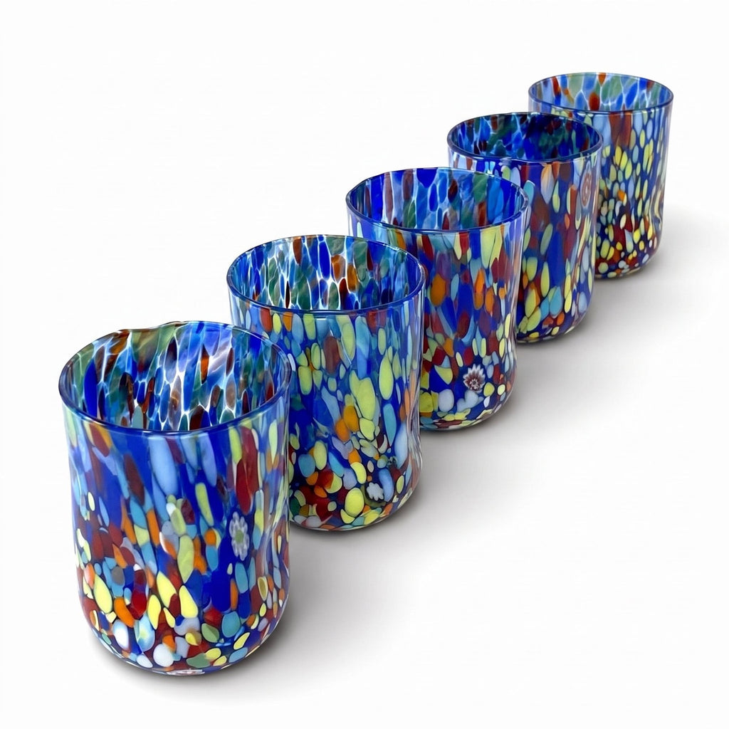 Bicchieri Cilindro Classic  “I Colori di Murano” Tesori da Collezione