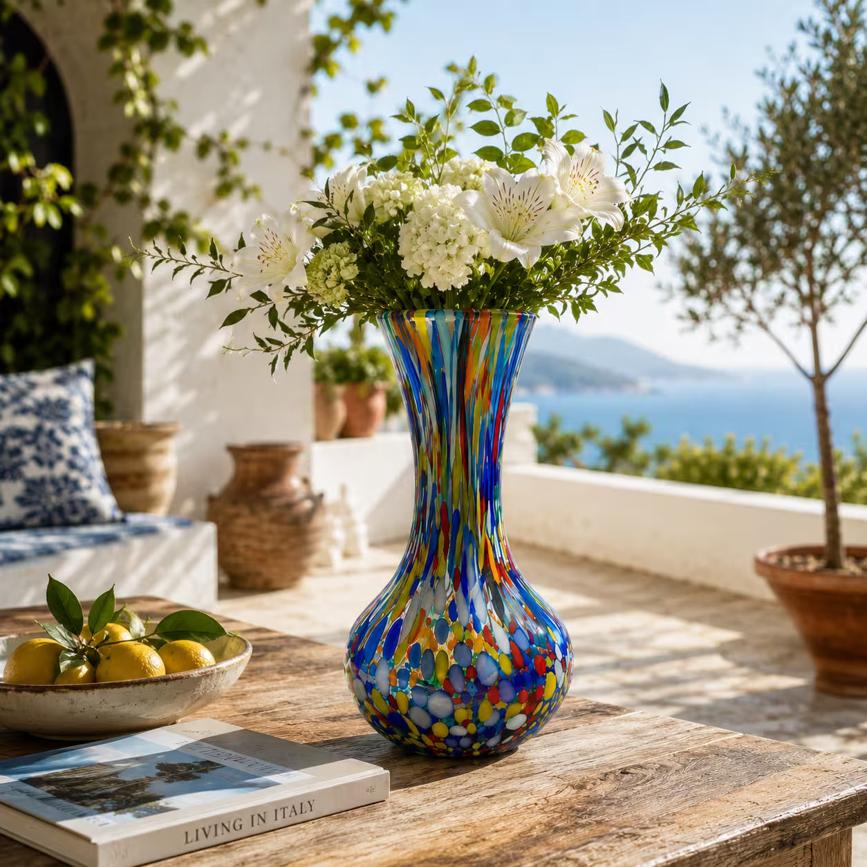🇺🇸 Large Classic Hand-Blown Murano Glass Vase