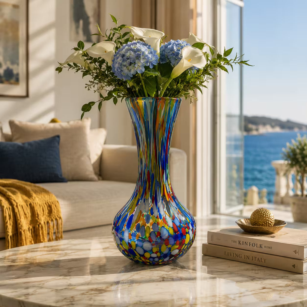 🇮🇹 Large Classic Hand-Blown Murano Glass Vase